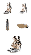 Load image into Gallery viewer, Snake Print Pointed Toe High Heels - Kingz Court