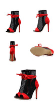 Load image into Gallery viewer, Mesh Lace Peep-toe Stiletto Sandals - Kingz Court