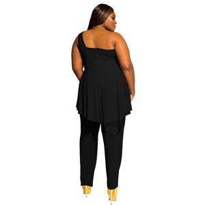 Off The Shoulder Ruffle Jumpsuit - Kingz Court