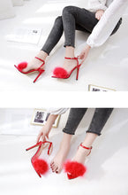 Load image into Gallery viewer, Feather Thin Strap High Heel Sandals - Kingz Court