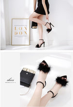 Load image into Gallery viewer, Feather Thin Strap High Heel Sandals - Kingz Court