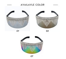Load image into Gallery viewer, Galaxy Rhinestone Oversized Mirror Sunglasses - Kingz Court