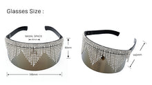 Load image into Gallery viewer, Galaxy Rhinestone Oversized Mirror Sunglasses - Kingz Court