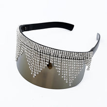 Load image into Gallery viewer, Galaxy Rhinestone Oversized Mirror Sunglasses - Kingz Court
