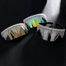 Load image into Gallery viewer, Galaxy Rhinestone Oversized Mirror Sunglasses - Kingz Court