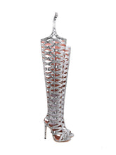 Load image into Gallery viewer, Serpentine Peep Toe Over The Knee Boots - Kingz Court