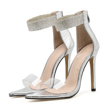 Load image into Gallery viewer, Crystal Ankle Strap High Heeled Sandals - Kingz Court