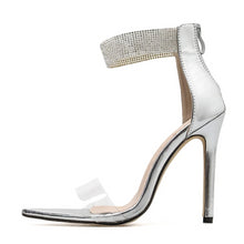 Load image into Gallery viewer, Crystal Ankle Strap High Heeled Sandals - Kingz Court