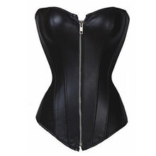 Load image into Gallery viewer, Black PU Leather Corset - Kingz Court