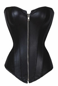 Black PU Leather Corset - Kingz Court