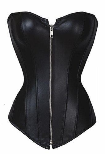 Black PU Leather Corset - Kingz Court