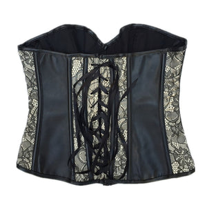 Leather Sexy Lace Hollow Out Waist Corset - Kingz Court