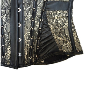 Leather Sexy Lace Hollow Out Waist Corset - Kingz Court