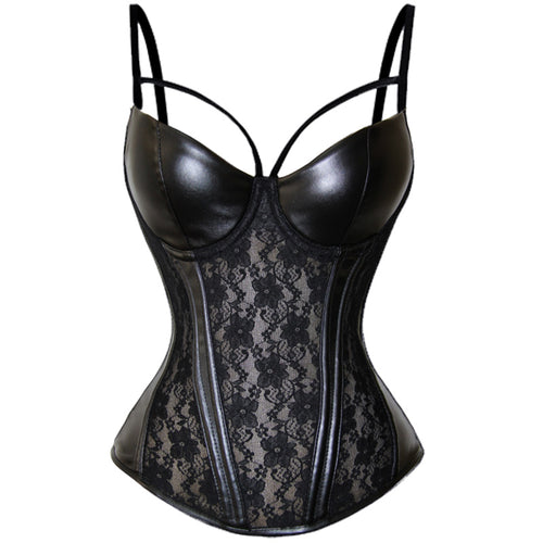 Sexy Lace Leather Corset - Kingz Court