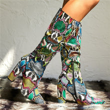 Load image into Gallery viewer, Colorful Snake Skin Boots - Kingz Court
