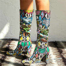 Load image into Gallery viewer, Colorful Snake Skin Boots - Kingz Court