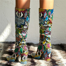 Load image into Gallery viewer, Colorful Snake Skin Boots - Kingz Court