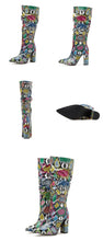 Load image into Gallery viewer, Colorful Snake Skin Boots - Kingz Court