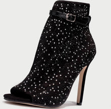 Load image into Gallery viewer, Crystal Sandals Ankle Straps Buckle High Heeled Pumps - Kingz Court