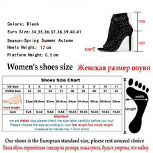 Load image into Gallery viewer, Crystal Sandals Ankle Straps Buckle High Heeled Pumps - Kingz Court