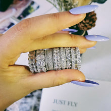 Load image into Gallery viewer, Luxury 925 Sterling Silver Eternity Band Ring - Kingz Court