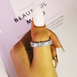 Luxury 925 Sterling Silver Eternity Band Ring - Kingz Court
