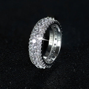 Luxury 925 Sterling Silver Eternity Band Ring - Kingz Court