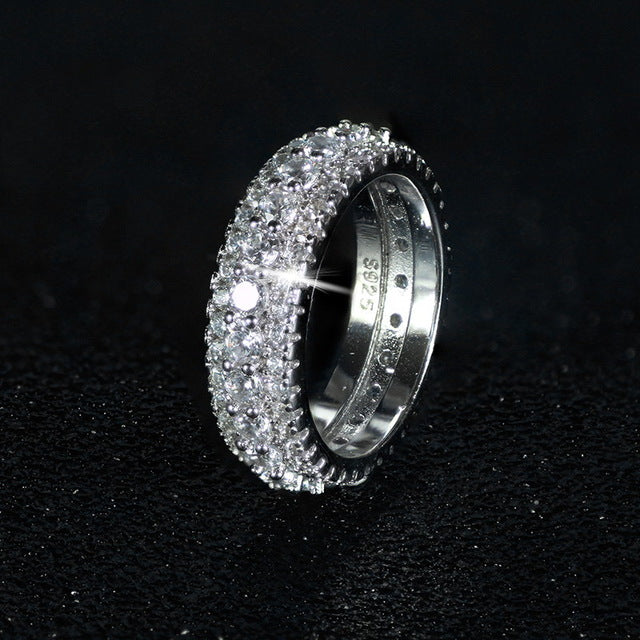 Luxury 925 Sterling Silver Eternity Band Ring - Kingz Court