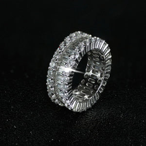 Luxury 925 Sterling Silver Eternity Band Ring - Kingz Court