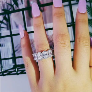 Luxury 925 Sterling Silver Eternity Band Ring - Kingz Court