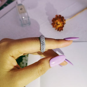 Luxury 925 Sterling Silver Eternity Band Ring - Kingz Court