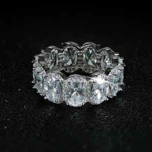 Luxury 925 Sterling Silver Eternity Band Ring - Kingz Court