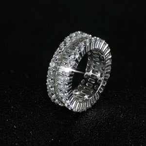 Luxury 925 Sterling Silver Eternity Band Ring - Kingz Court