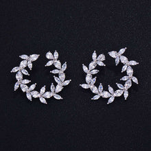 Load image into Gallery viewer, Brilliant Cut Elegant Flower Stud Earrings - Kingz Court