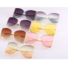 Load image into Gallery viewer, Pearl Decoration Designer Half Frame Oversized Sunglasses - Kingz Court