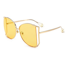 Load image into Gallery viewer, Pearl Decoration Designer Half Frame Oversized Sunglasses - Kingz Court
