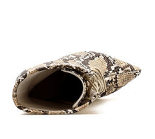 Load image into Gallery viewer, Snake Print Lace-Up Ankle Boots - Kingz Court