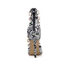 Load image into Gallery viewer, Snake Print Pointed Toe High Heels - Kingz Court