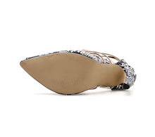 Load image into Gallery viewer, Snake Print Pointed Toe High Heels - Kingz Court