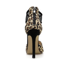 Load image into Gallery viewer, Animal Print Gladiator Peep Toe Sandals Pumps - Kingz Court