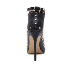 Load image into Gallery viewer, Stud Peep Toe High Heeled Booties - Kingz Court