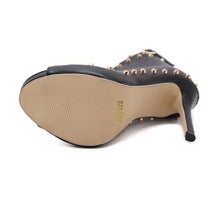 Load image into Gallery viewer, Stud Peep Toe High Heeled Booties - Kingz Court