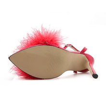 Load image into Gallery viewer, Feather Thin Strap High Heel Sandals - Kingz Court