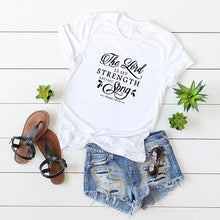 Load image into Gallery viewer, The Lord Is My Strength &amp; Song T-Shirt - Kingz Court